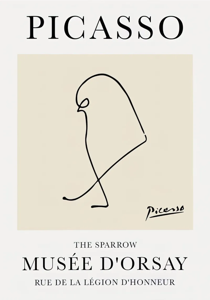 Passero Picasso plexiglass da Jam Poster