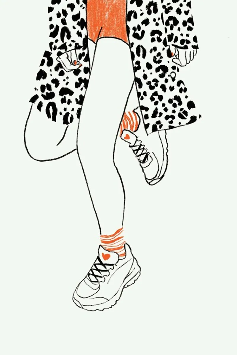Socks and Sneakers poster con telaio in alluminio da Graphite