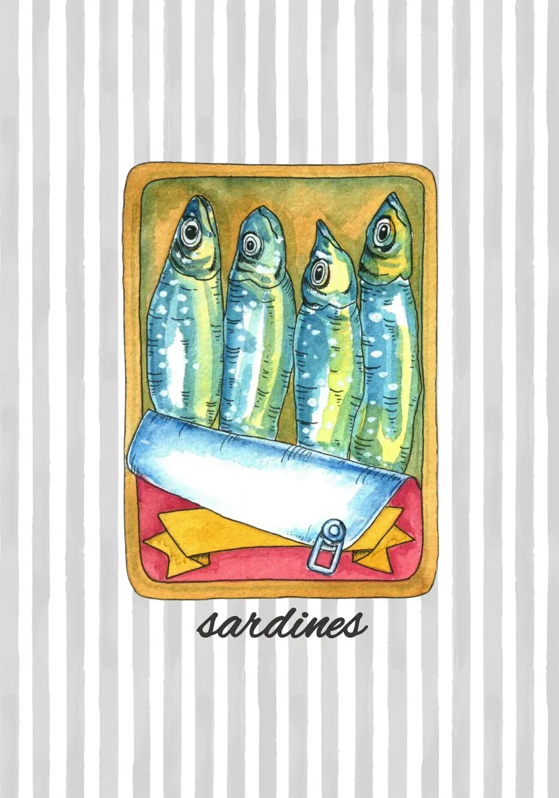 Sardines and Stripes pellicola backlit da IamHomeStudio