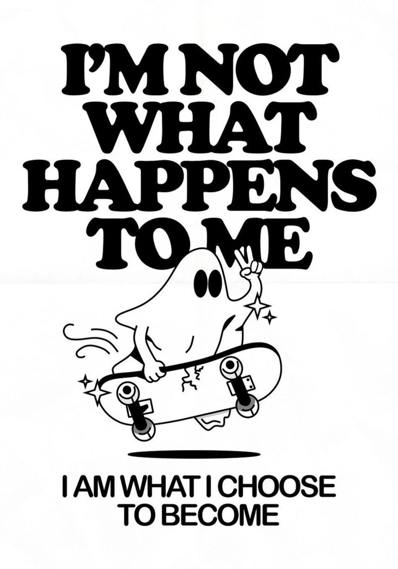 i'm not what happens to me,i'am what i choose to become poster with plastic frame by Andara shop