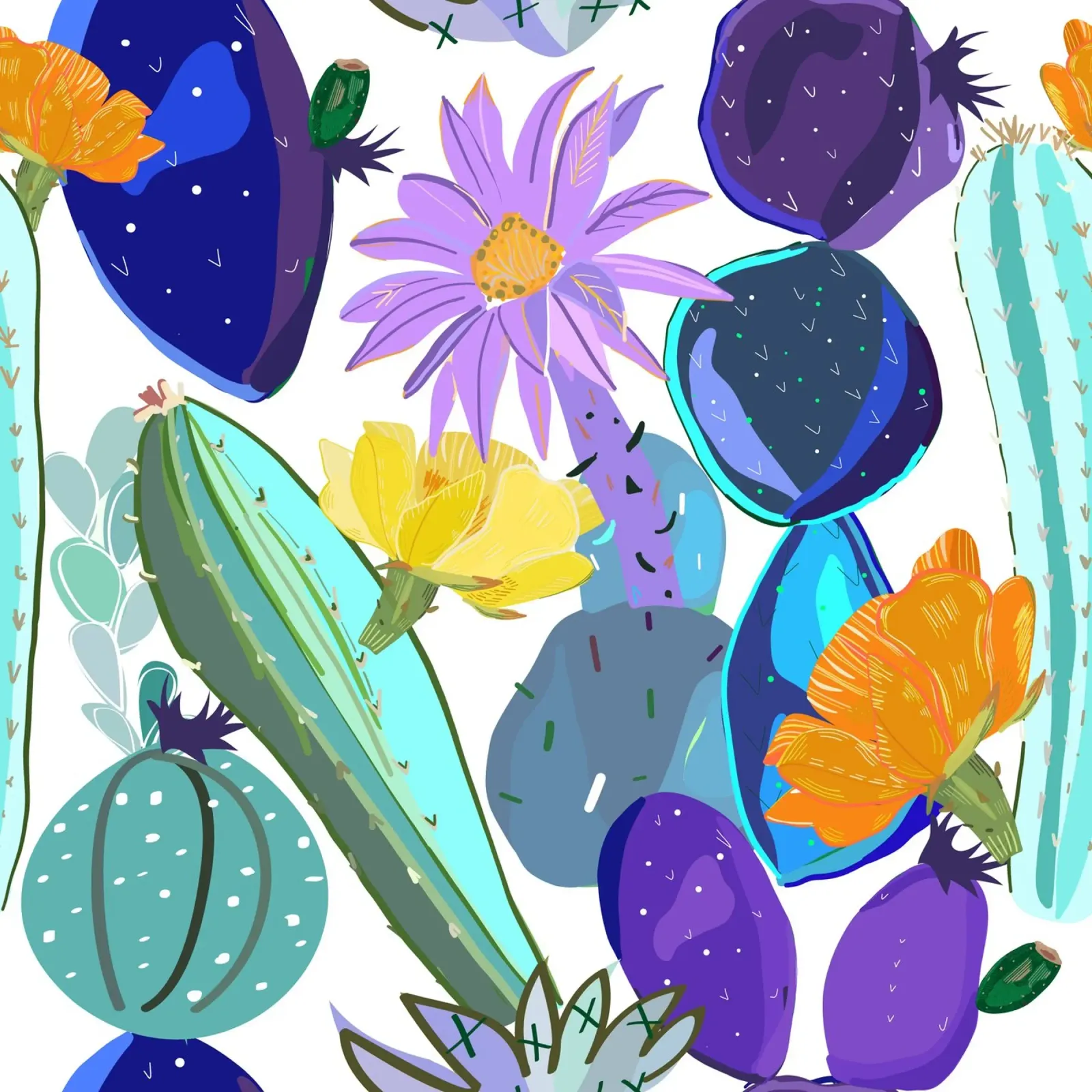 Cactus e succulente astratti alluminio dibond da gulsengunel
