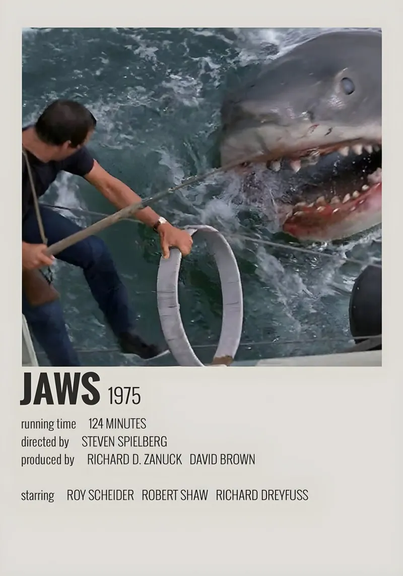 JAWS 1975 pellicola backlit da MVFminimalist