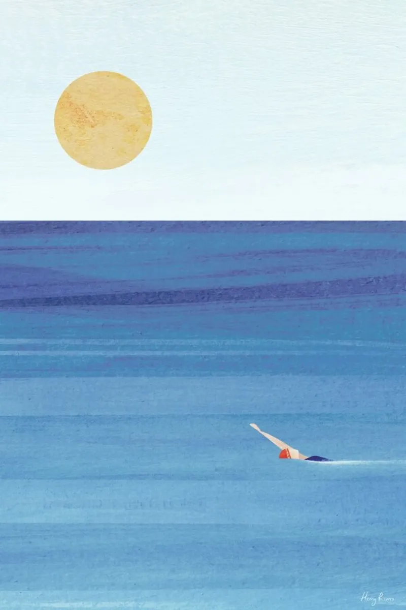 Sunset Swim carta hahnemühle da Henry Rivers