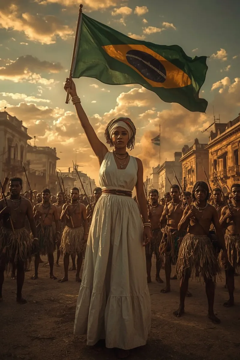 eroe brasiliano poster con telaio in legno da van hellen