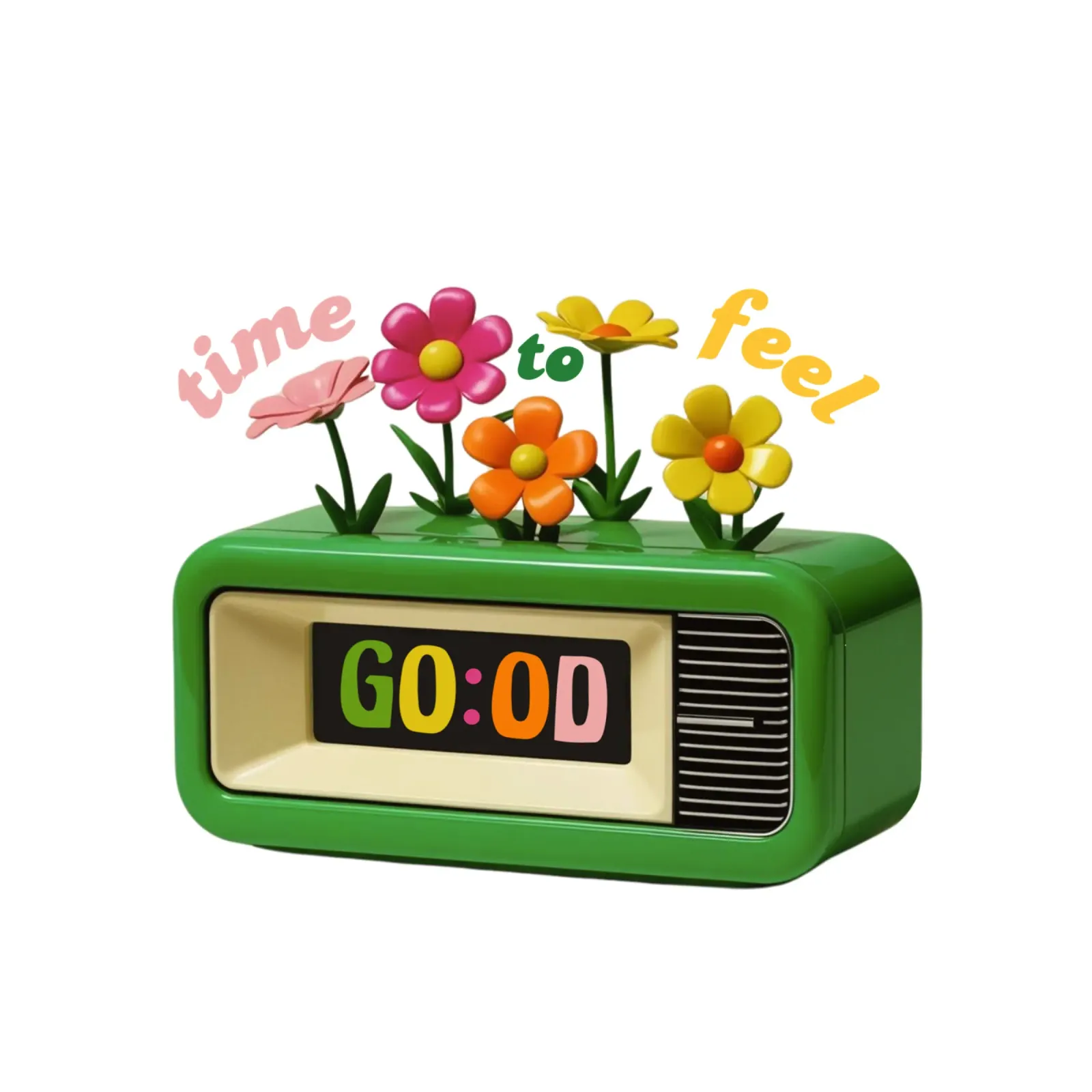 time to feel good poster con telaio in legno da fummelhummel