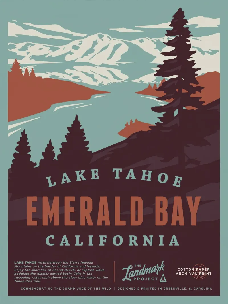 Lago Tahoe - Baia di Smeraldo pellicola backlit da williamsshop