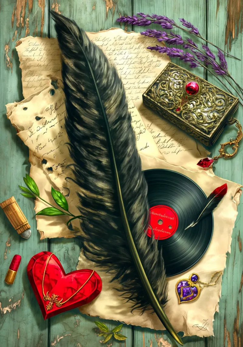 Romanticismo vintage e nostalgico poster da Fleur de Lys