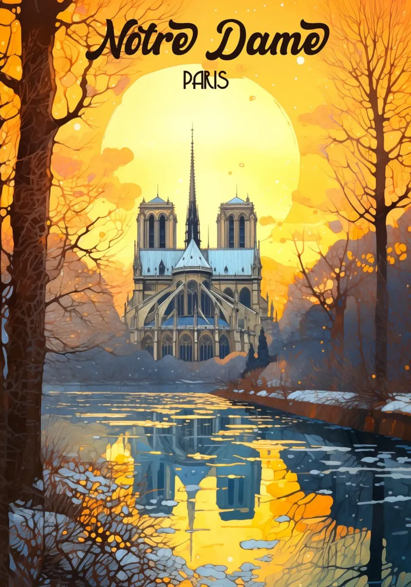 Notre Dame de Paris pellicola backlit da Fleur de Lys