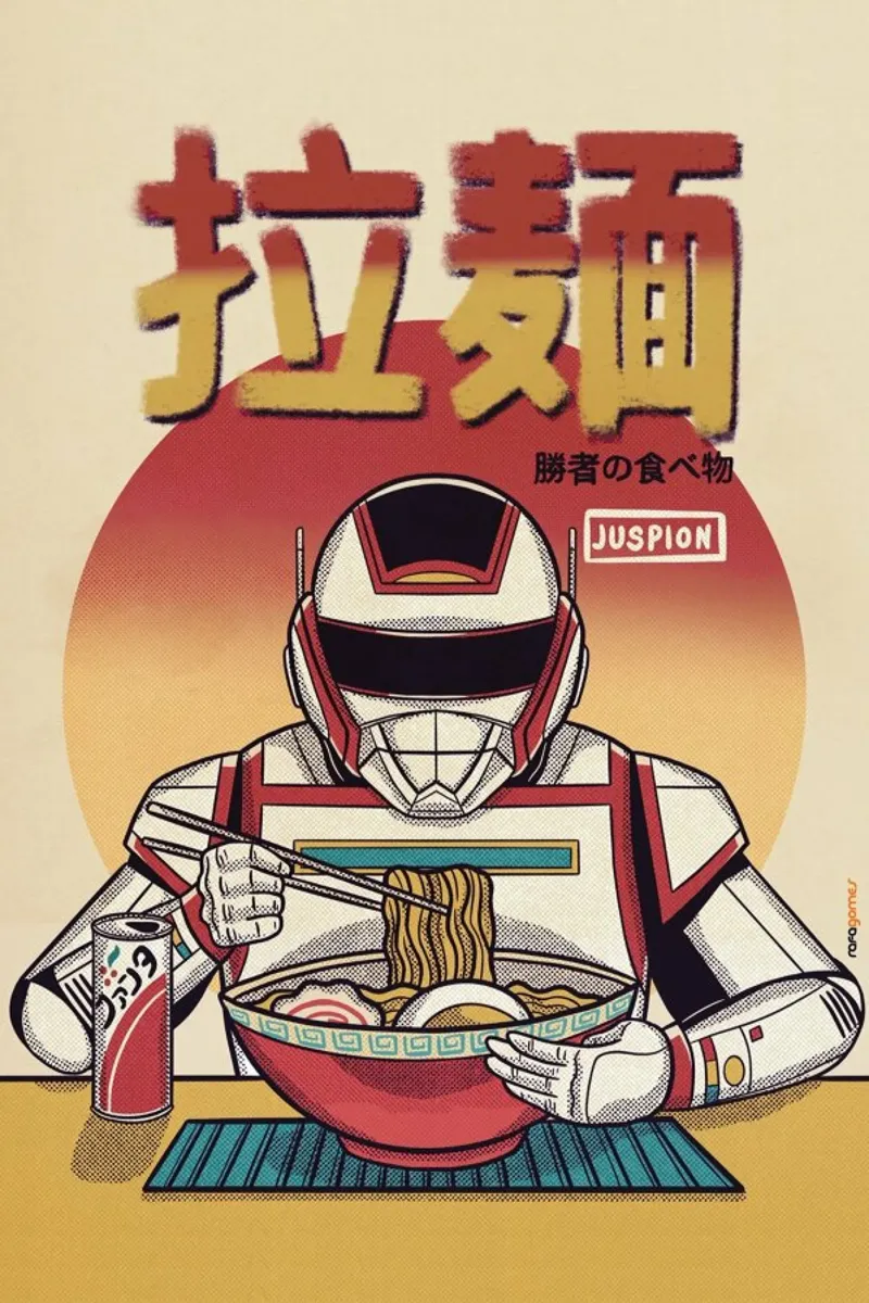 Juspion Eating Ramen pellicola backlit da Rafa Gomes