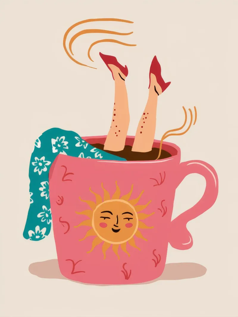 Taza de té Celestial Escape poster de Haven Fantasy