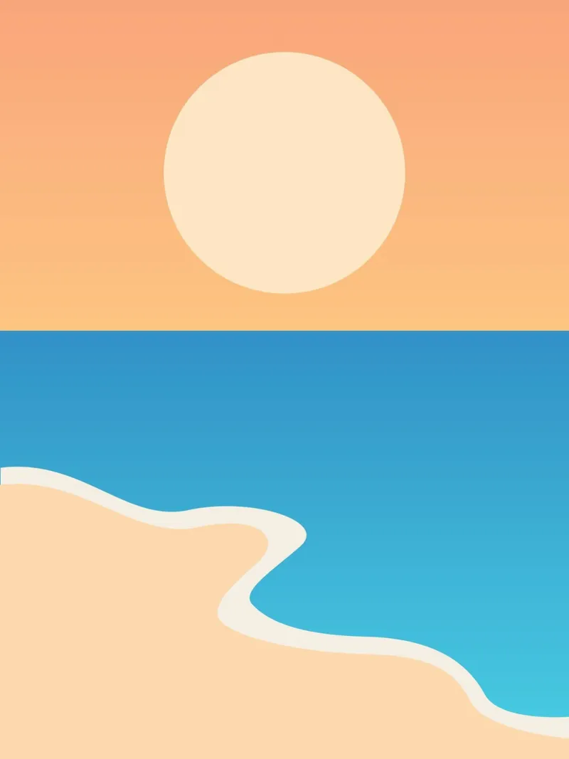 mare calmo relax plexiglass da pastel color shape