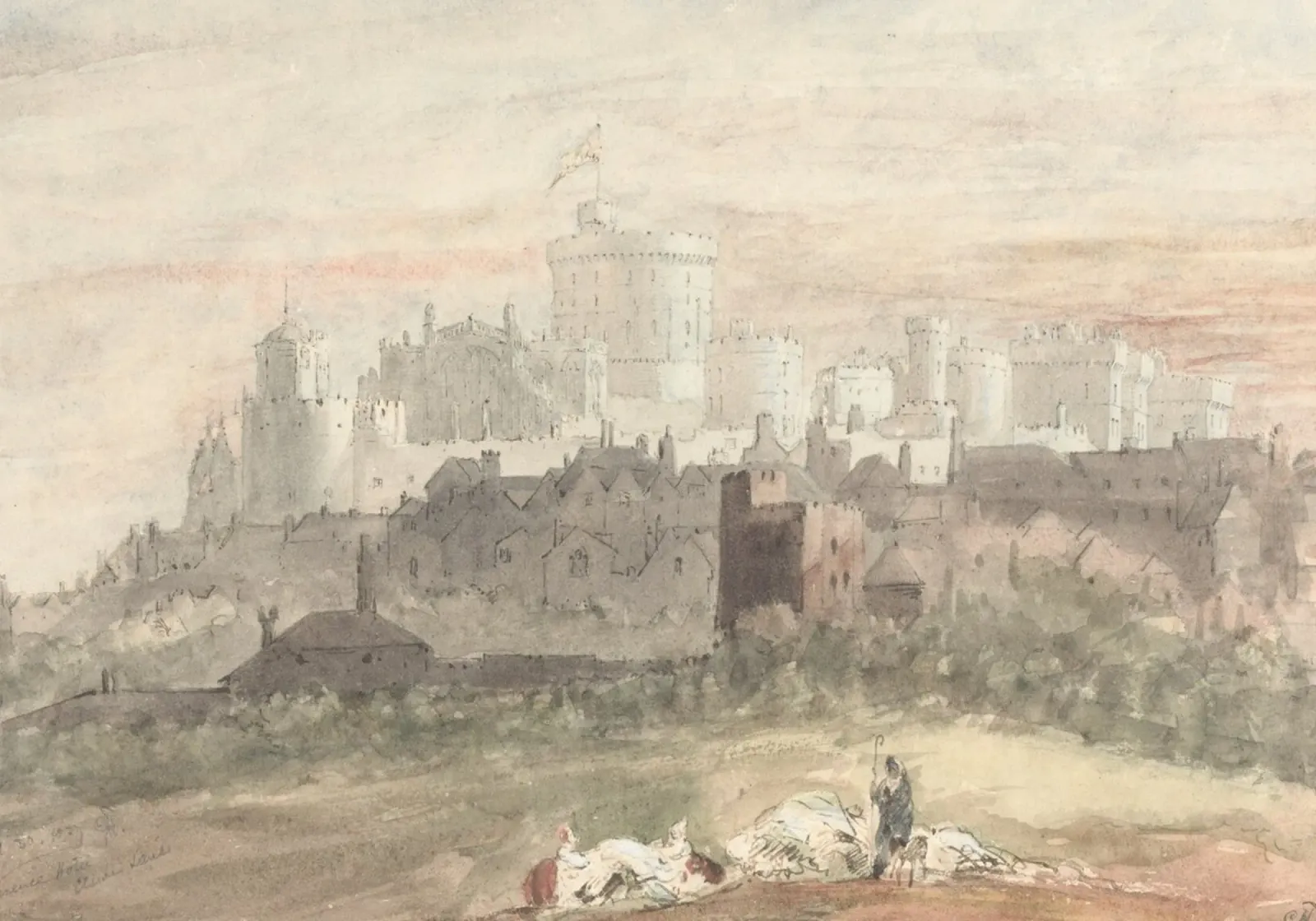 Windsor Castle: Historic British Landmark, Vintage Art hahnemühle by ClubArt