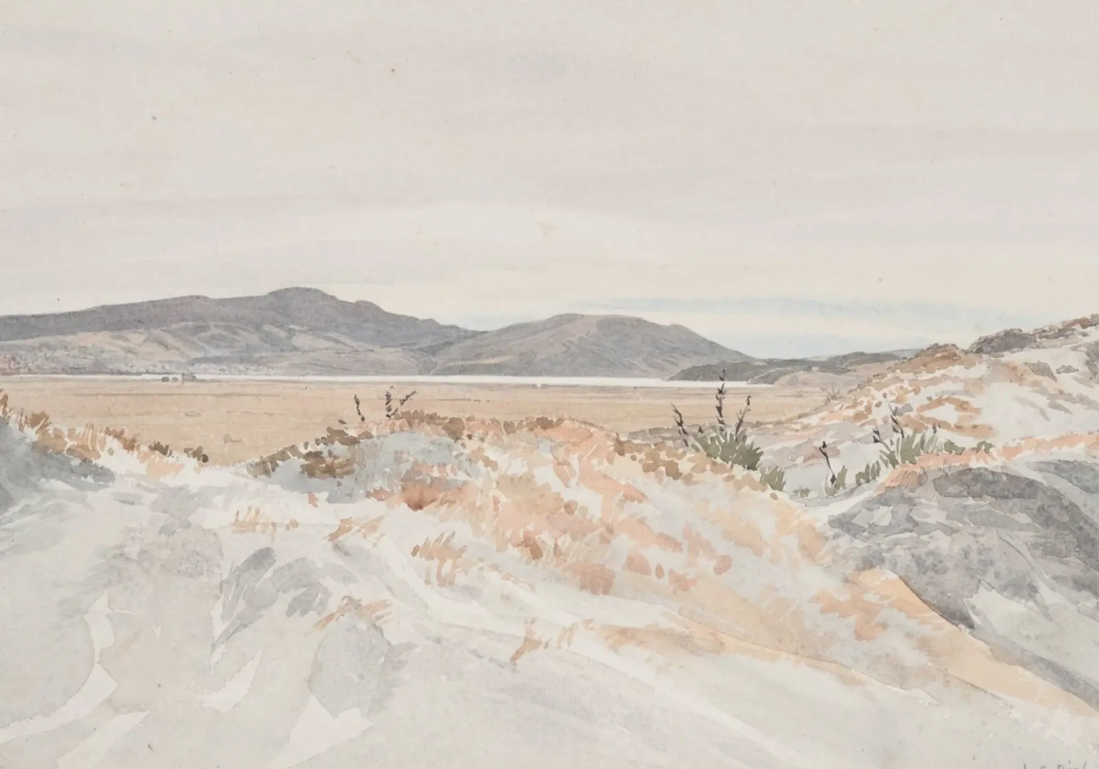 Vast Landscape: Distant Mountains, Rustic Nature Print alu-dibond by ClubArt