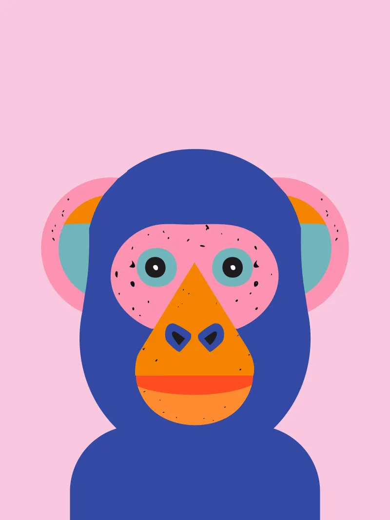 Monkey alluminio dibond da DARIA IVANOVNA