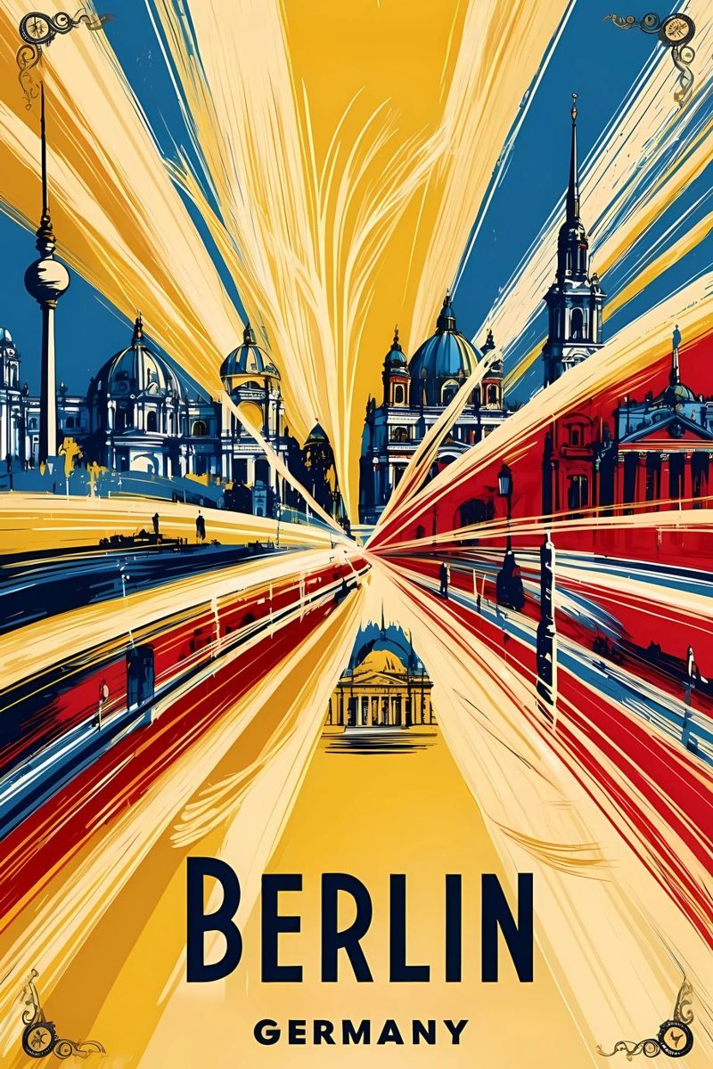 Berlin Germany poster by Ayamechan