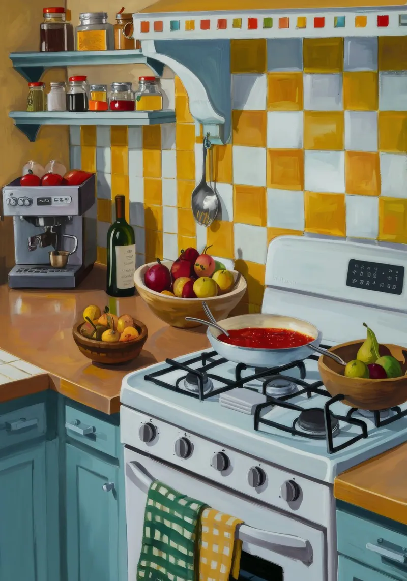 Cucina a quadri Sunny pellicola backlit da Pan Denim