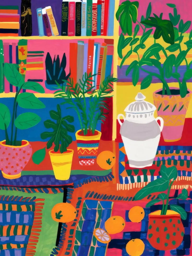 Maximalistisches Pflanzengewirr Poster von Dawn Light