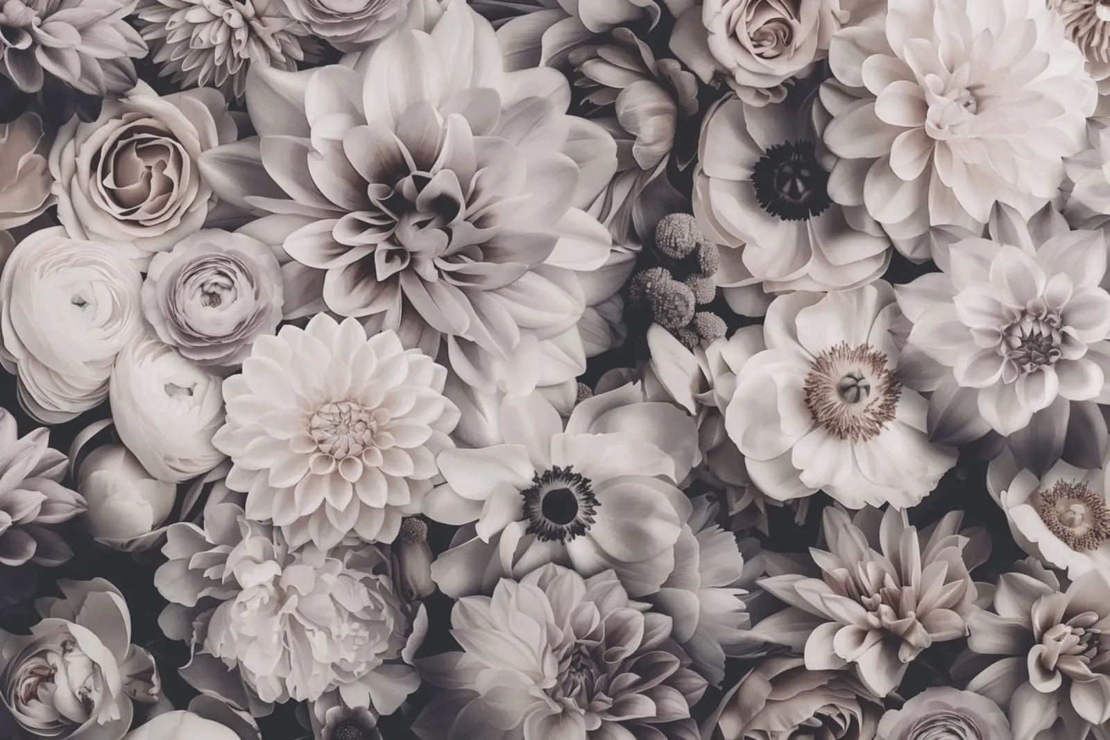 Bellezza senza tempo dei fiori d'avorio poster con telaio in plastica da Andrea Haase Floral Passion