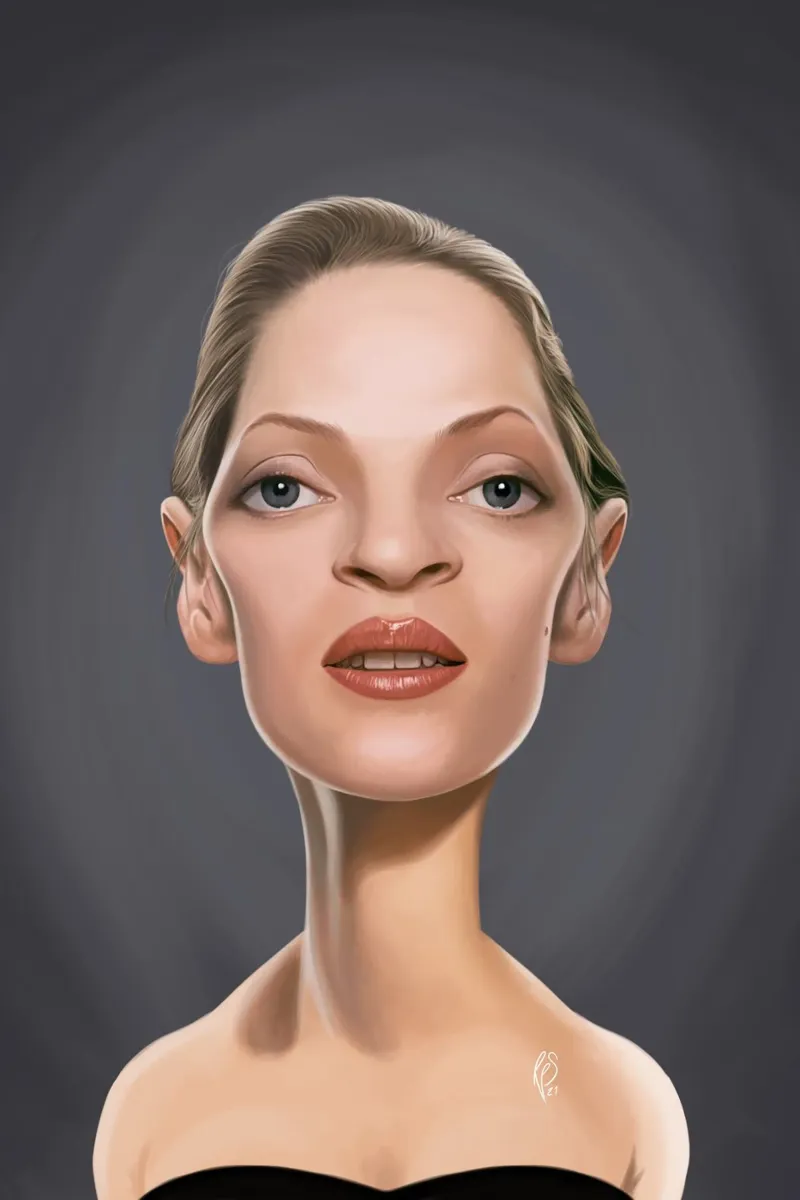 Uma Thurman pellicola backlit da Rob Art | Illustration