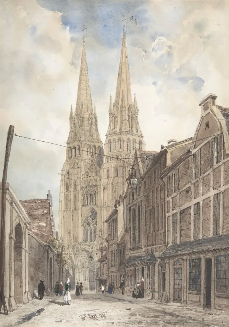 Thomas Boys: Cattedrale gotica francese Street View poster da ClubArt