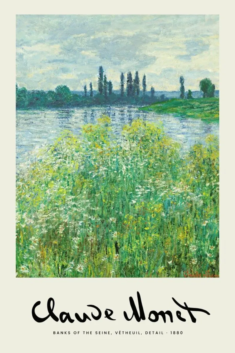 Monet – Signed Banks of the Seine pellicola backlit da Vintage by JUNIQE