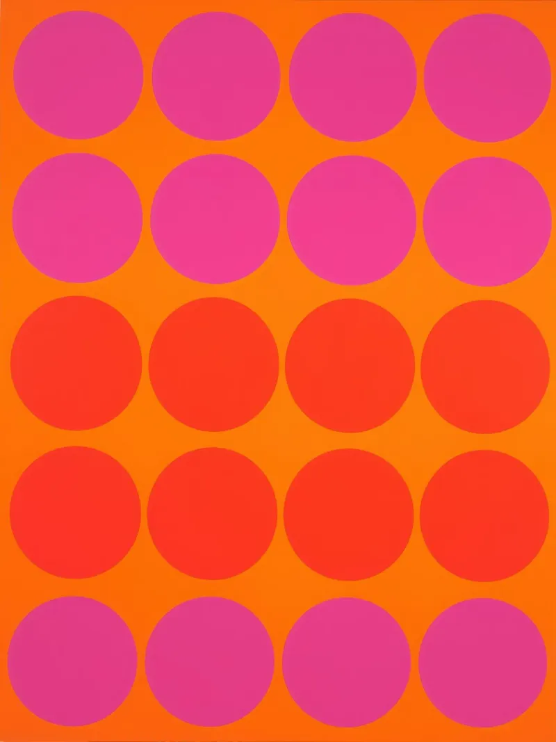 Twelve to Eight | Twenty Op-Art Colour Rush Circles alu-dibond by Autofocus