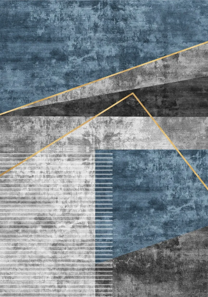 blue and black abstract art backlit film by vintageshop