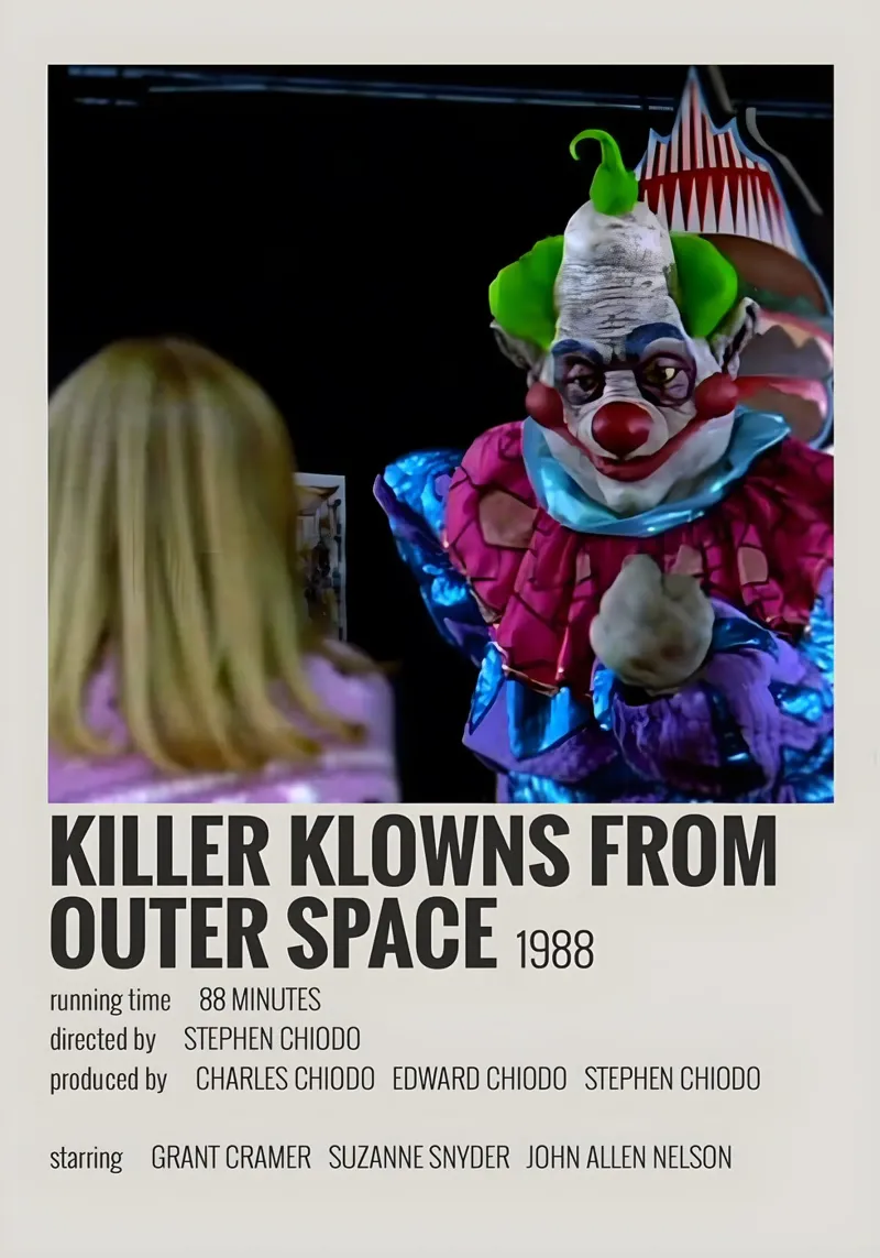 KILLER KLOWNS FROM OUTER SPACE 1988 carta hahnemühle da MVFminimalist