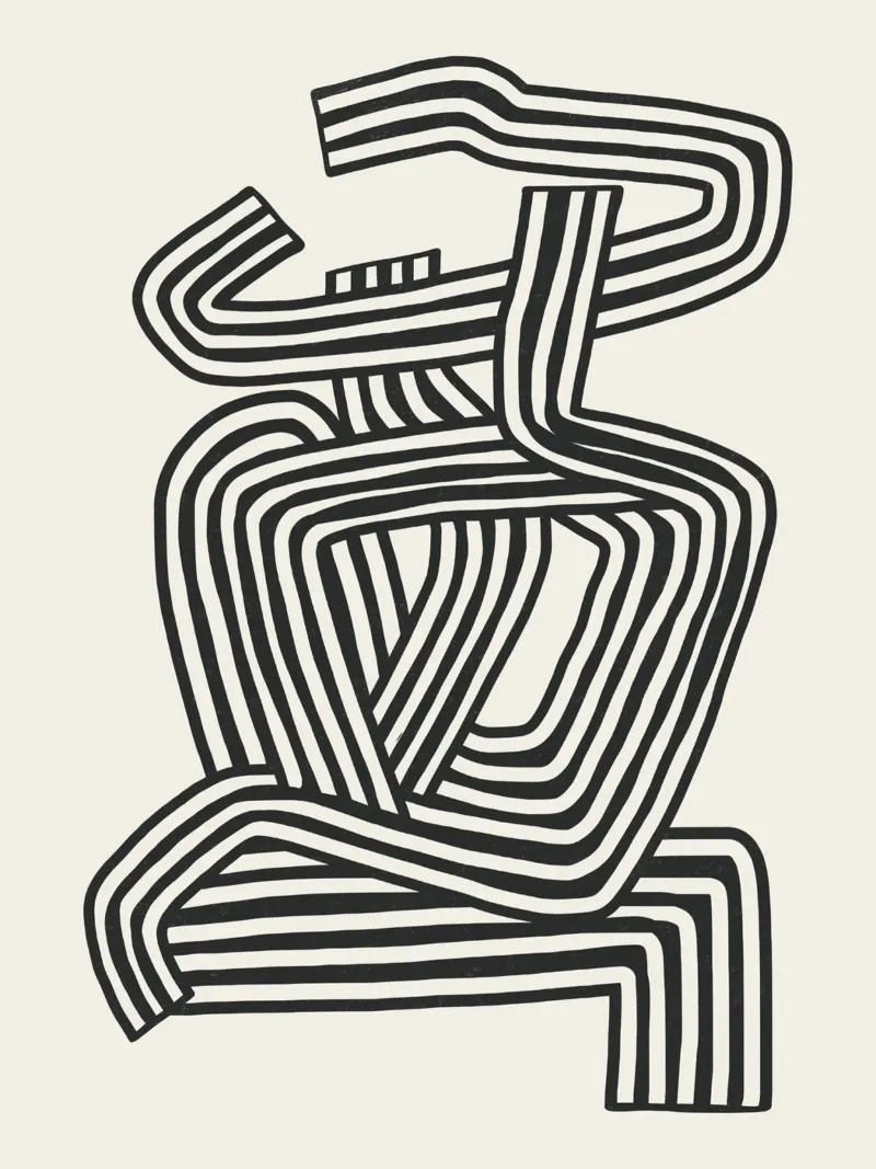 Line art signora con cappello carta hahnemühle da Little Dean