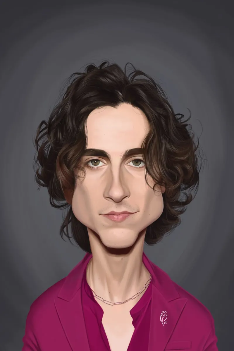 Timothee Chalamet pellicola backlit da Rob Art | Illustration