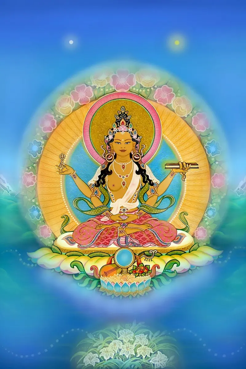 Prajnaparamita, Buddha femmina della saggezza, Thangka 2 poster da Happy 😃 Art 🎨 by Christine Schnoell