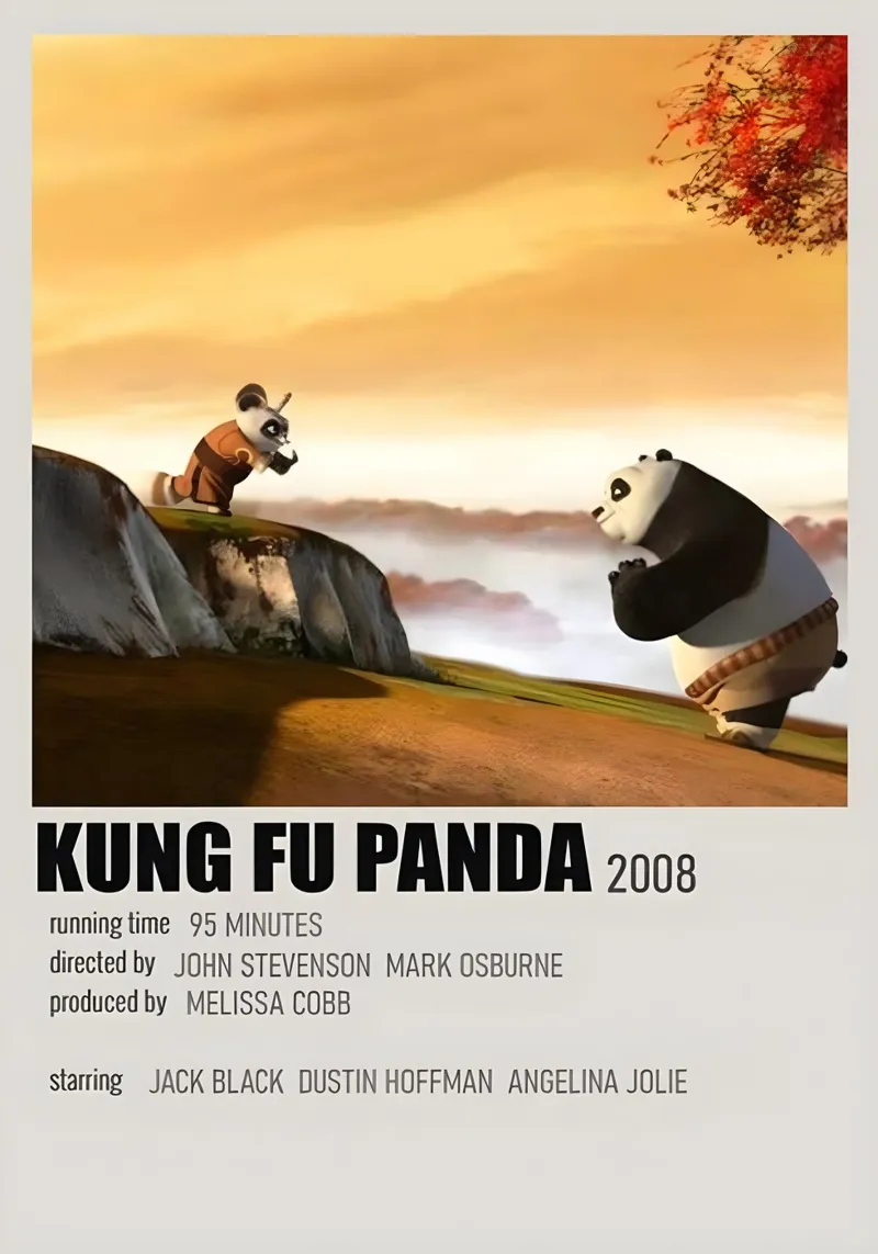KUNG FU PANDA 2008 pellicola backlit da MVFminimalist