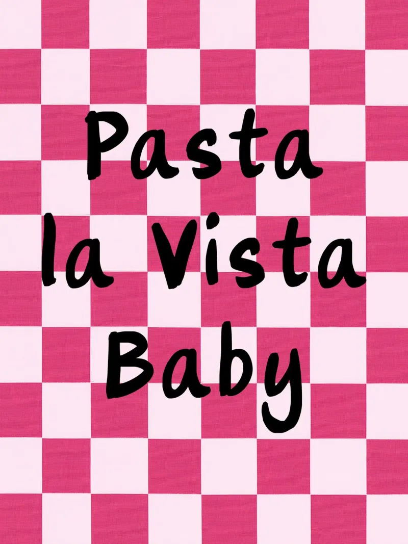 Pasta la Vista Baby con stile tela con Cornice a cassetta da Carinaprint