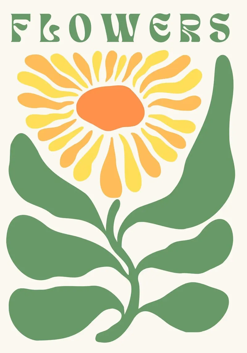 Bloemen Illustratie backlit folie van FlowersShop