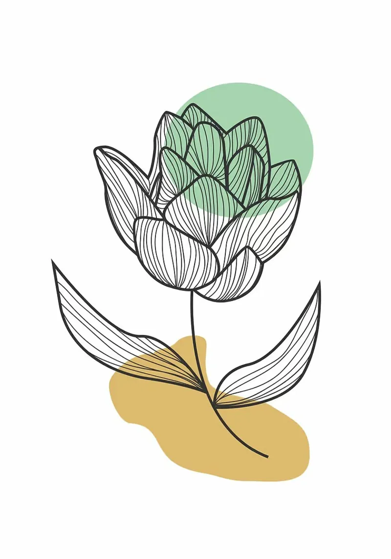 fiore disegnato a mano 4 poster da FlowersShop