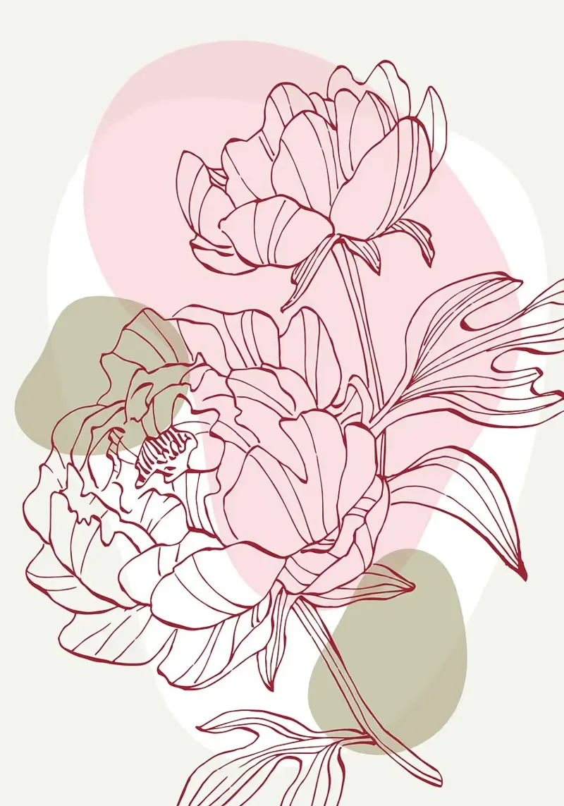 Fiori di peonia Arte poster da FlowersShop