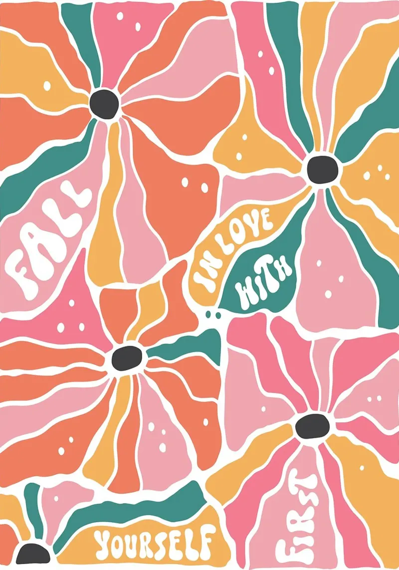Fall in Love with Yourself First canvas by FlowersShop