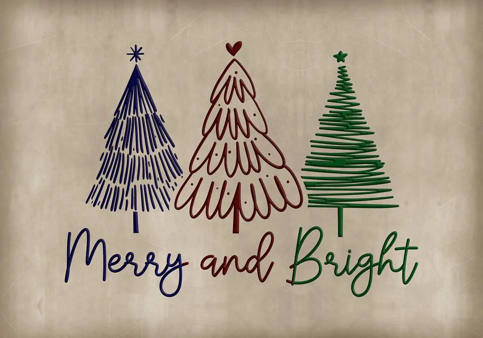 Árboles de Navidad alegres y luminosos metacrilato de Brandi N Huskey