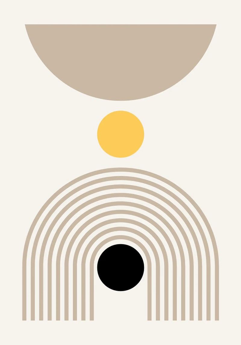 Stampa d'arte geometrica astratta pellicola backlit da MinimalistDesign