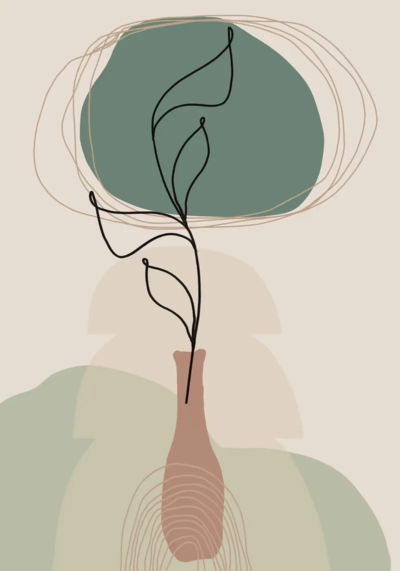 Boho Zen Minimal Floreale carta hahnemühle da MinimalistDesign