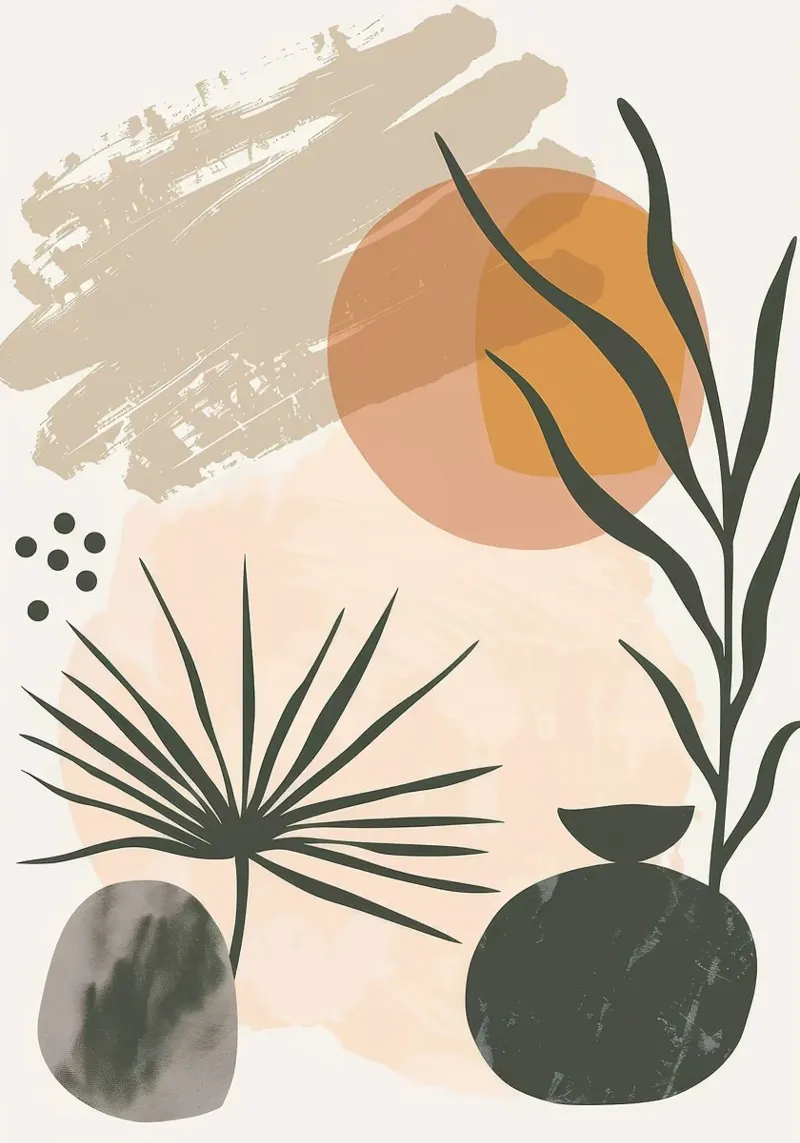 Astratto floreale botanico alluminio dibond da MinimalistDesign
