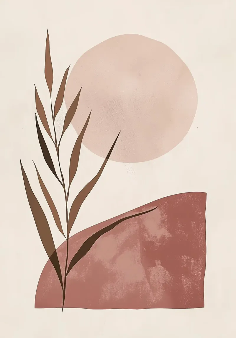 Abstract Botanical Art Print canvas by MinimalistDesign