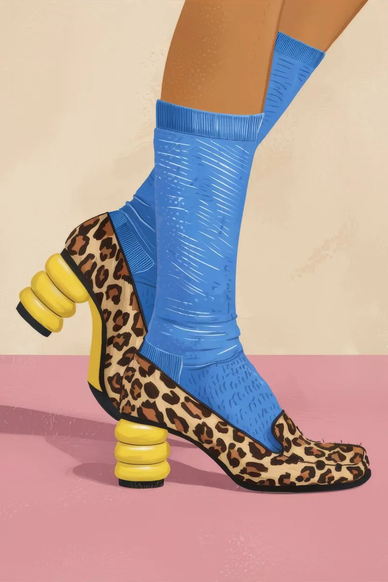 Leopard Sock Step canvas by Tiga Bersama