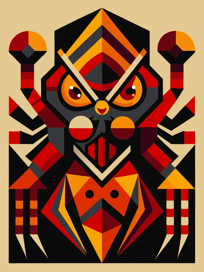 tarantula geometrics ilustration Hahnemühle von nemaro