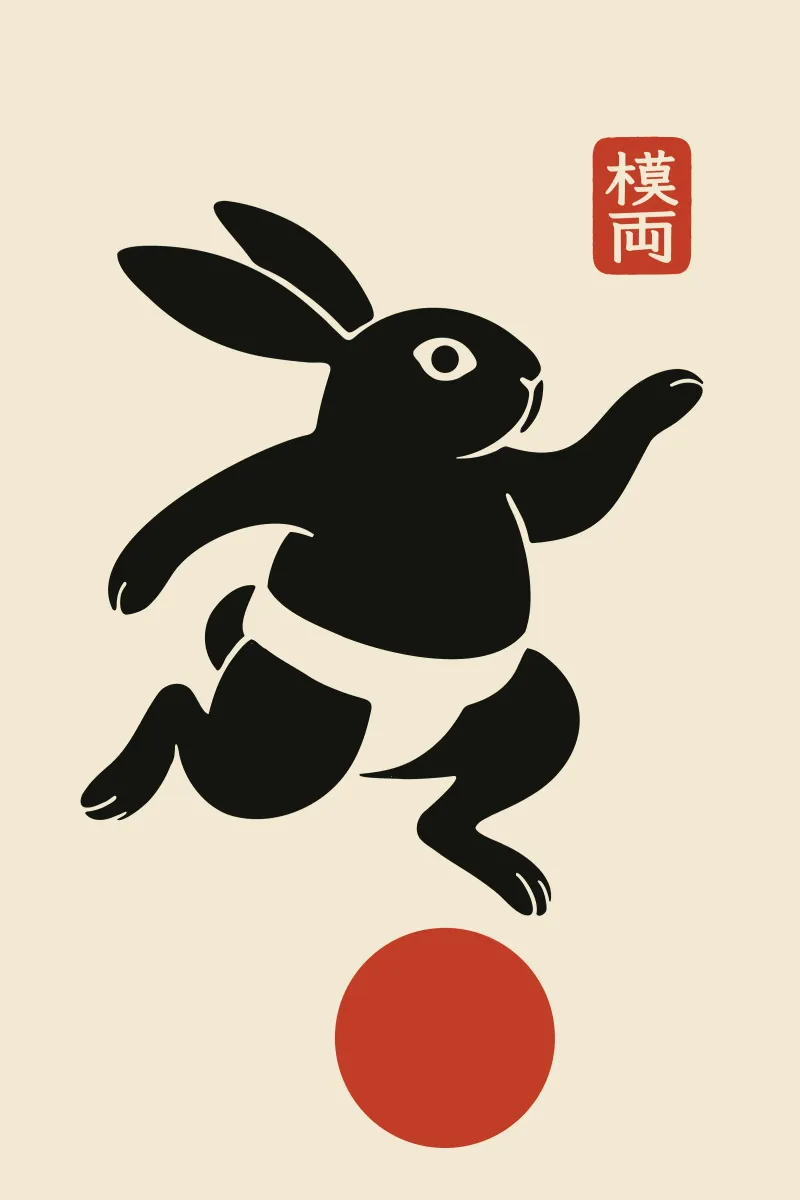 Balancing lucky rabbit forex plate by Moqro Home Decoration