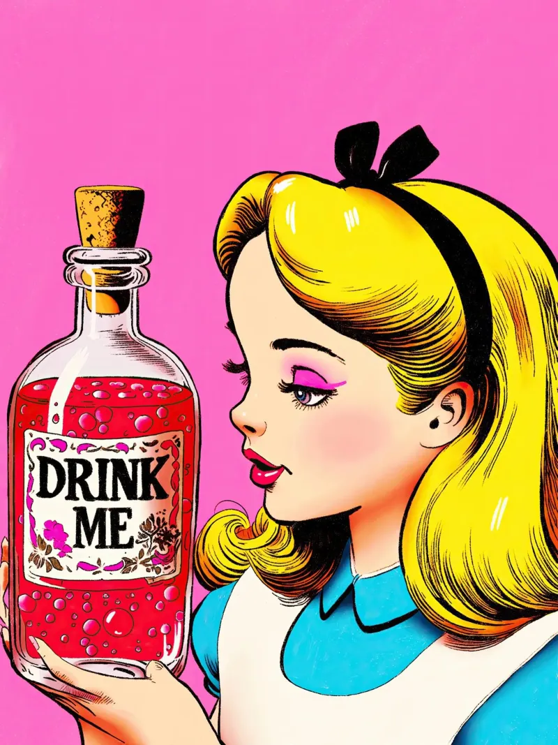 Alice “Drink Me” pellicola backlit da lucasmeier