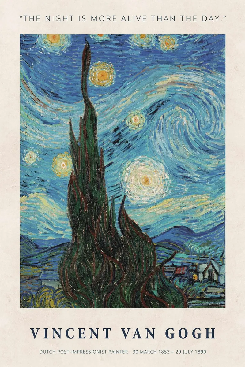 La notte è più viva del giorno poster da ashcraft shop