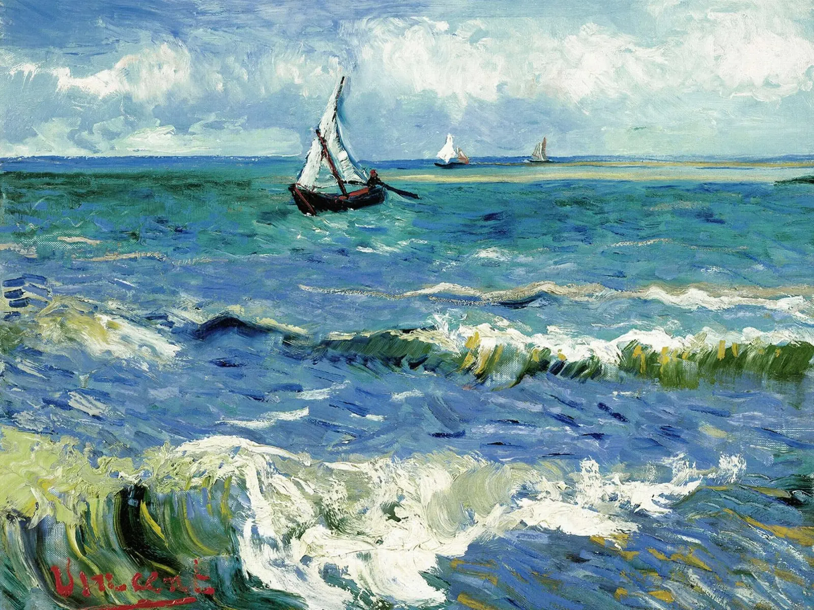 Das Meer in Saintes-Maries-de-la-Mer Poster von ashcraft shop