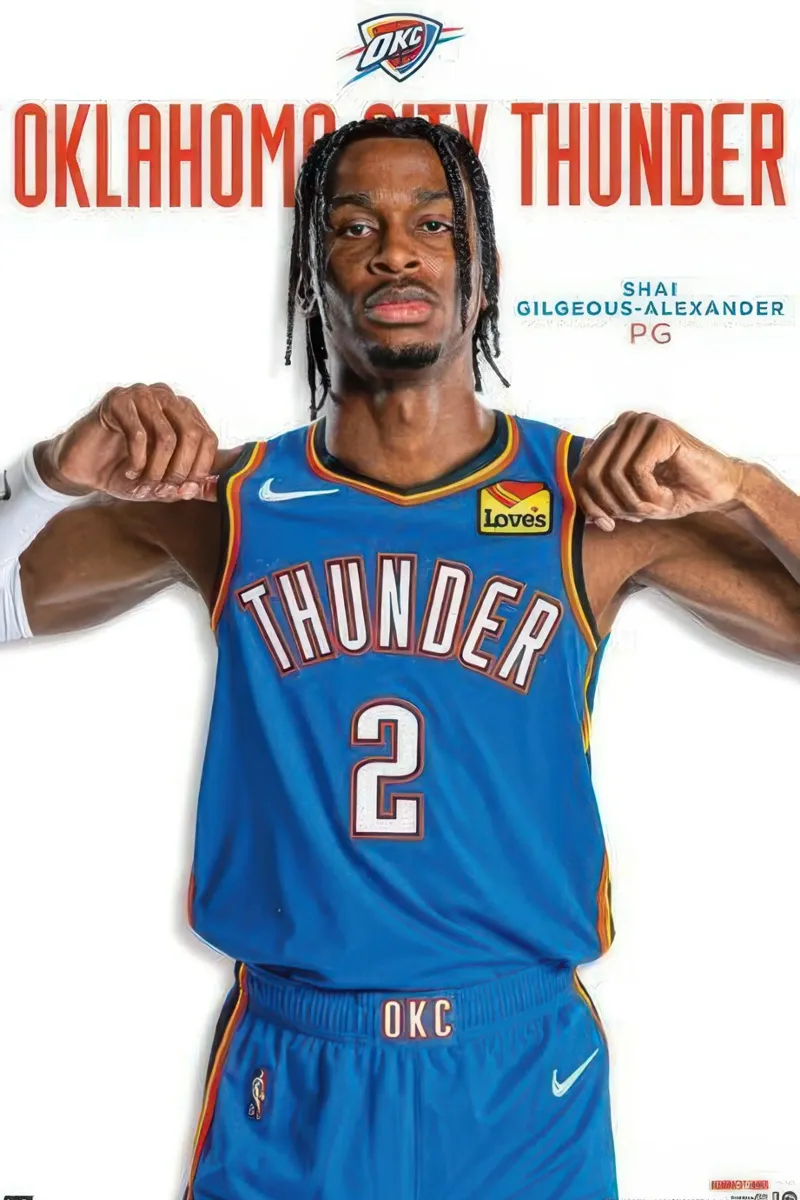 NBA Oklahoma City Thunder - Shai Gilgeous-Alexander Caratteristiche pellicola backlit da nice sport