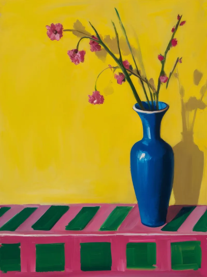 Blue Vase Spring Branch canvas by Tiga Bersama